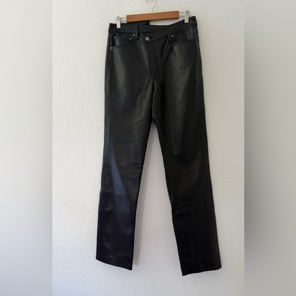 Agolde Recycled Leather Criss Cross Straight in Detox Size 28 - Picture 6 of 12
